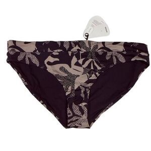 prAna Womens Summer Wave Bikini Bottom Seaside Print Size XL Beachwear Pool Swim